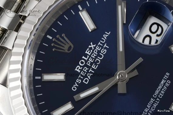 MiroTime 0214 BestValue DateJust 36 SS 116234 VSF 1:1 Best Edition 904L Steel Blue Stick Dial on Jubilee Bracelet VS 2091
